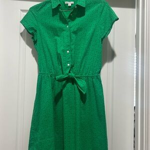 JCrew Mercantile Green Polo Collar Sundress